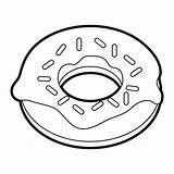 Donut With Sprinkles Coloring Pages sketch template