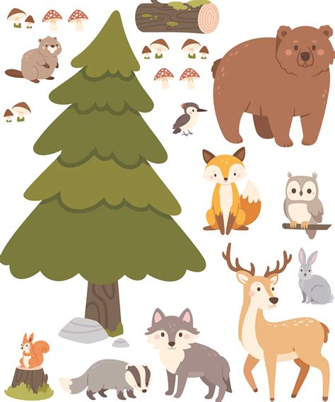 Forest Animals Wall Decor Sticker Children's Room - TenStickers