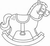 Rocking Horse Coloring Page  Image To U sketch template