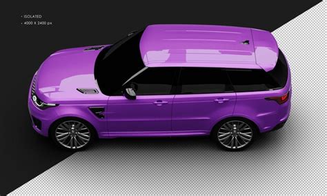 Premium PSD | Isolated realistic metallic purple twin turbo luxury sport utility vehicle car ...