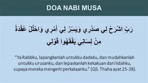 √ 5 Doa Nabi Musa (Arab dan Latin) Serta Cara Mengamalkannya ...