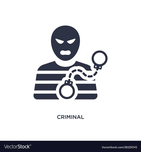 Criminal icon on white background simple element Vector Image