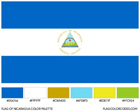 Nicaragua flag color codes