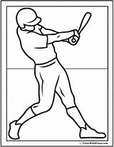 Baseball Coloring Pages Pitcher And Batter Sports sketch template
