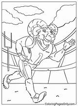 Mascot Los Angeles Rams Coloring Page  Free Printable Pages sketch template