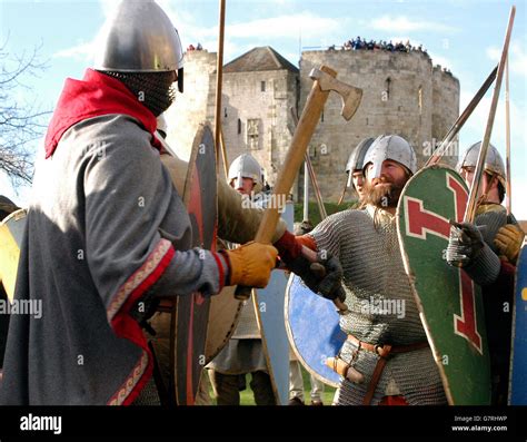 Viking warriors reinact the battle of stamford bridge hi-res stock photography and images - Alamy