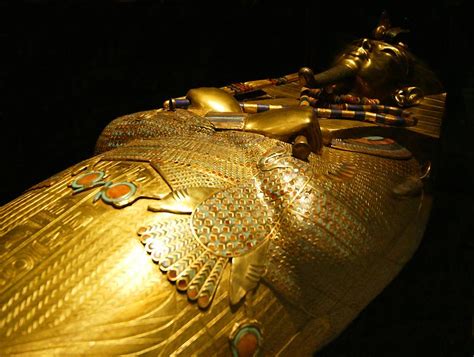 Tutankhamun's Death Mask and Coffins