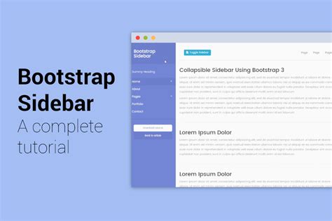 Step-by-Step Bootstrap Sidebar Tutorial with Sidebar Templates | Webpage template, Bootstrap ...