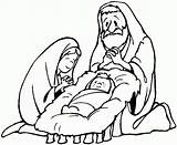 Baby Jesus In The Stable Coloring Pages sketch template
