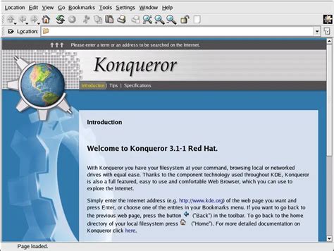 Red Hat Linux 9 Getting Started Guide - Browsing the Web with Konqueror