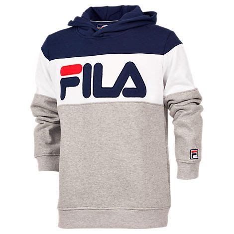 FILA BOYS? COLOBLOCKED PULLOVER HOODIE, BLUE. #fila #cloth | Hoodies, Pullover hoodie, Hoodie design