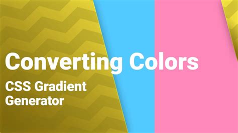 Converting Colors - CSS Gradient Generator - YouTube