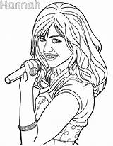 Hannah Montana To Color sketch template