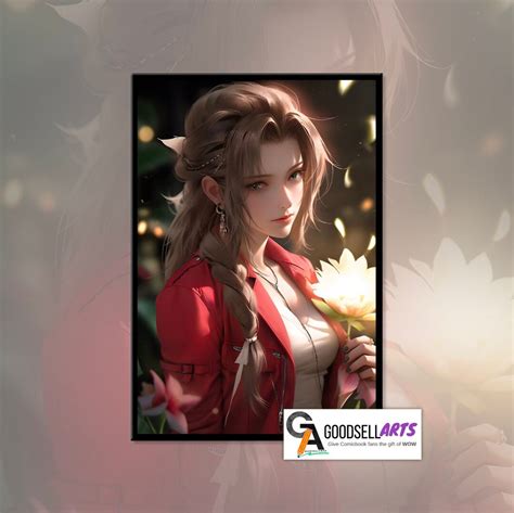 Aerith Final Fantasy Poster Aerith FF7 Remake Art Fantasy Game Room ...