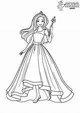 Barbie Princesa para colorir  Imprimir Desenhos sketch template