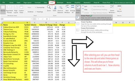 How to Freeze Rows and Columns in Excel - BRAD EDGAR