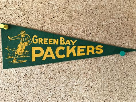 Green Bay Packers Retro Pennant | Etsy