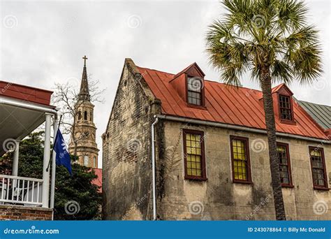 Pre Colonial Architecture in the Historic District, Charleston Stock Photo - Image of ...
