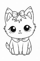 Adorable Cat Coloring Pages For Kids  2025 Free Printable sketch template