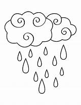 Printable Rain Cloud Coloring Page  Pages Clouds printable sketch template