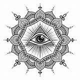 Premium Vector  Third eye Mandala design coloring Book Or T Shirt sketch template