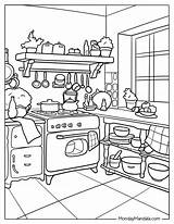 22 Kitchen Coloring Pages Free PDF Printables sketch template