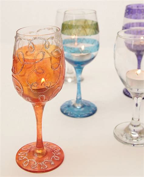 DIY Wine Glass Tea Light Holders With Doodles - creative jewish mom