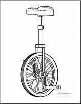Unicycle Coloring Template Colouring Riding Pages Sketch Page sketch template