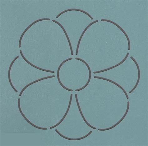 Simple Flower #1- 3''-SCL-109-03 | Simple flowers, Machine quilting pattern, Quilting stencils