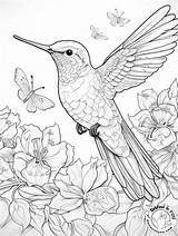 20  FREE Printable Coloring Pages Humming Bird And Flowers Color By sketch template