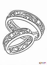 Coloring ring sketch template