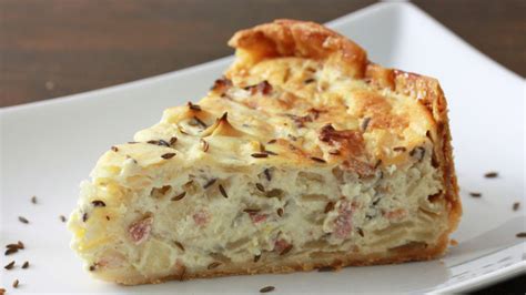 German Onion and Bacon Pie (Zwiebelkuchen) Recipe - Tablespoon.com