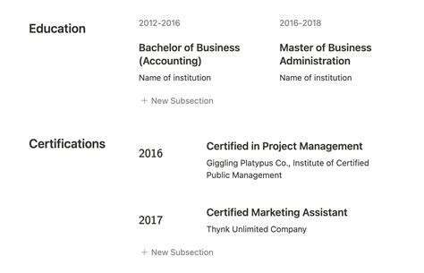 Free Notion Resume Template And How To Create Nested Columns — Red Gregory