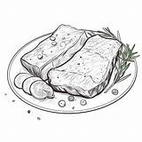 Premium Photo  Steak Coloring Page For Kids sketch template