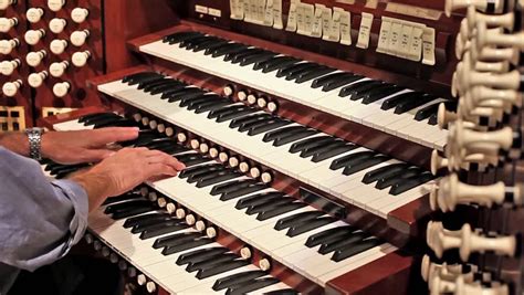 Organist Playing the Typical Happy Stock Footage Video (100% Royalty ...