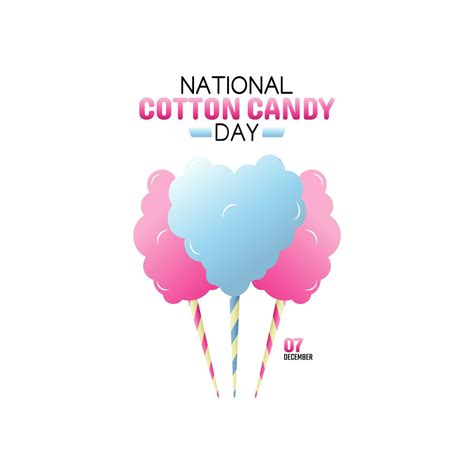 vector graphic of national cotton candy day good for national cotton ...