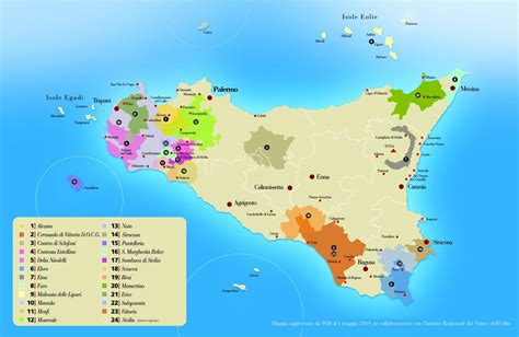 Sicily Wine Region Map, 24 Doc & Docg - Wine in Sicily