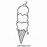 Easy Coloring Pages Printable Ice Cream Cone sketch template