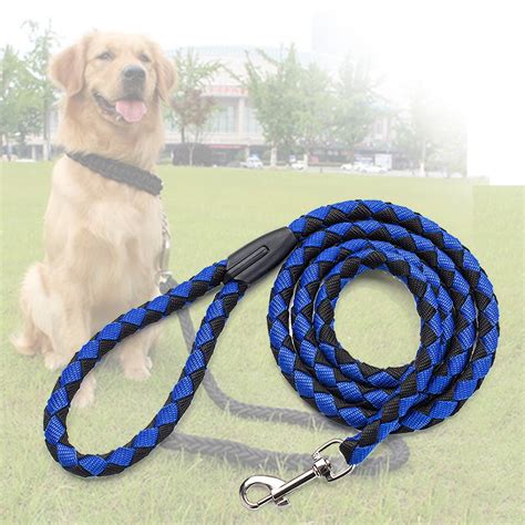 Nylon Dog Leash 5ft Long Walking Dog Rope Metal Clasp Dog Chain ...