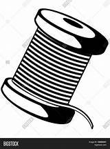 Needle And Thread Spool Drawing Sketch Coloring Page sketch template