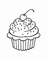 Cupcakes Chocolate Sprinkles Coloring Pages  NetArt Cupcake coloring sketch template