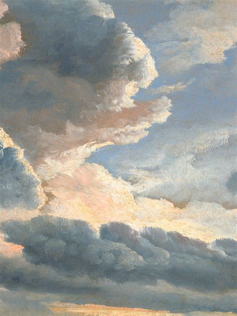 an oil painting of some clouds in the sky