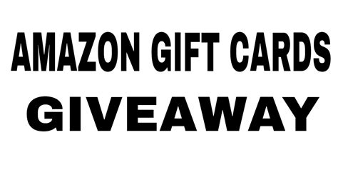 Amazon Gift Cards Giveaway - YouTube