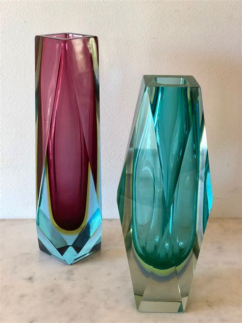 Murano Sommerso art glass vases c.1960 - European Antiques