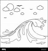 Coloring Pages Of Shoreline Waves sketch template