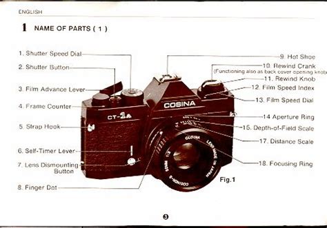 Cosina CT-1A camera manual, instruction