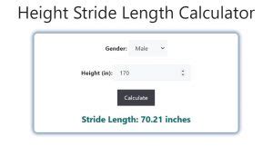 Height Stride Length Calculator - Savvy Calculator