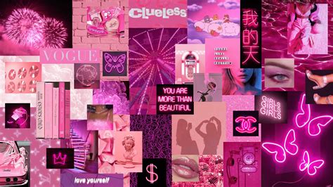 a collage of pink and purple images