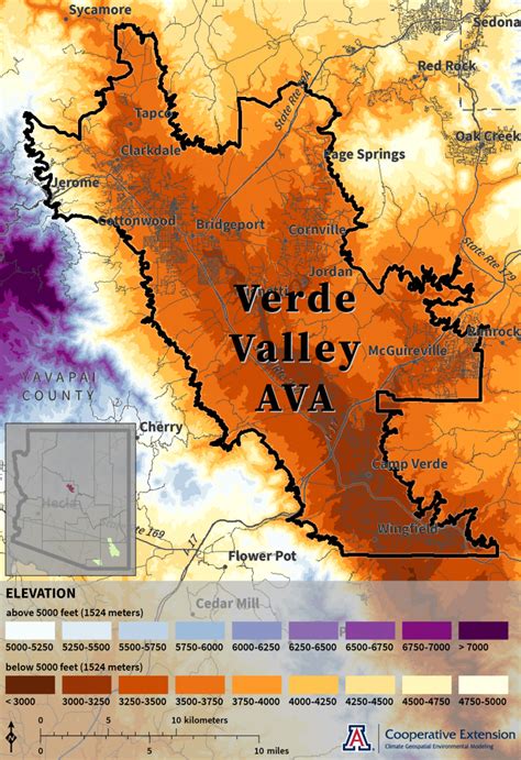 Verde Valley AVA Topography Maps | climateGEM