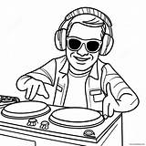 Dj Music Man Dancing Coloring Page 69285 54828 sketch template